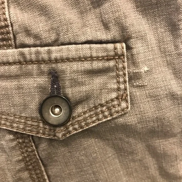 Free People Tie Waist Utility Shorts 4 gray beige - Picture 7 of 11